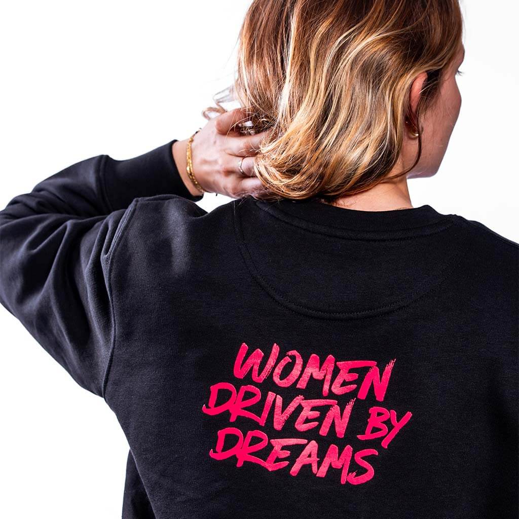 BLACK SWEATSHIRT - WOMEN DRIVEN BY DREAMS